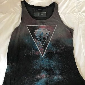 galaxy print tank top